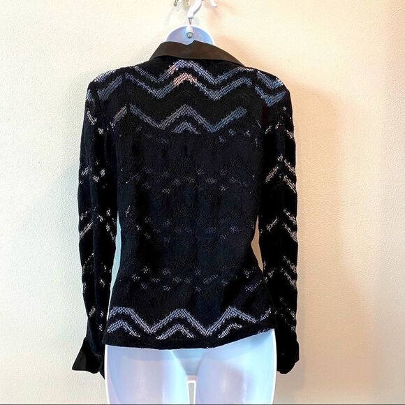 Studio De Compagne Paris Lace Knit Blouse With Matching  Camisole Underlay - Picture 14 of 15